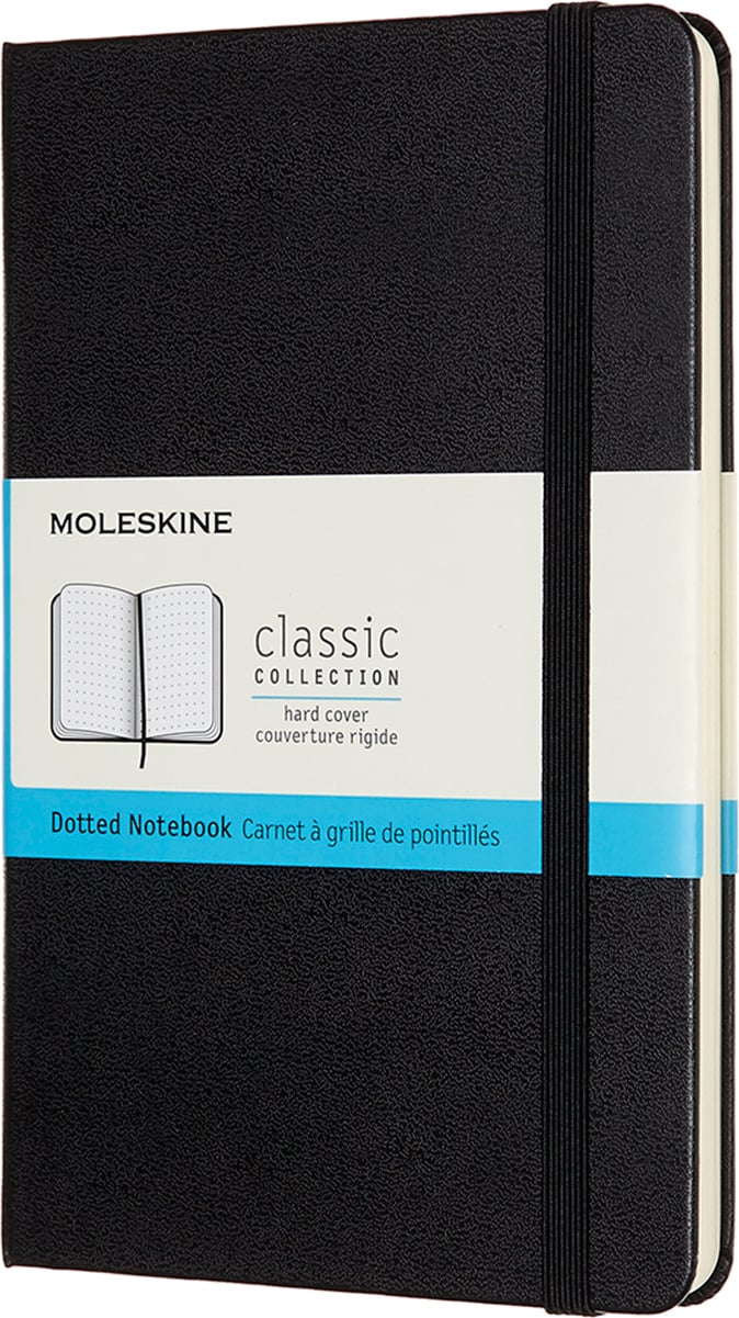 Notes w kropki Moleskine Classic M 208 stron czarny twarda oprawa