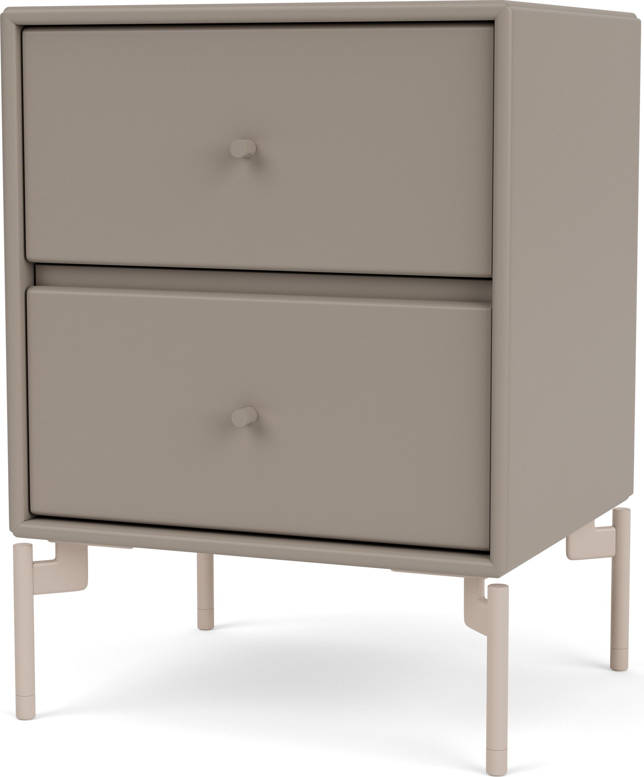 Szafka nocna Drift truflowa na beżowych nogach