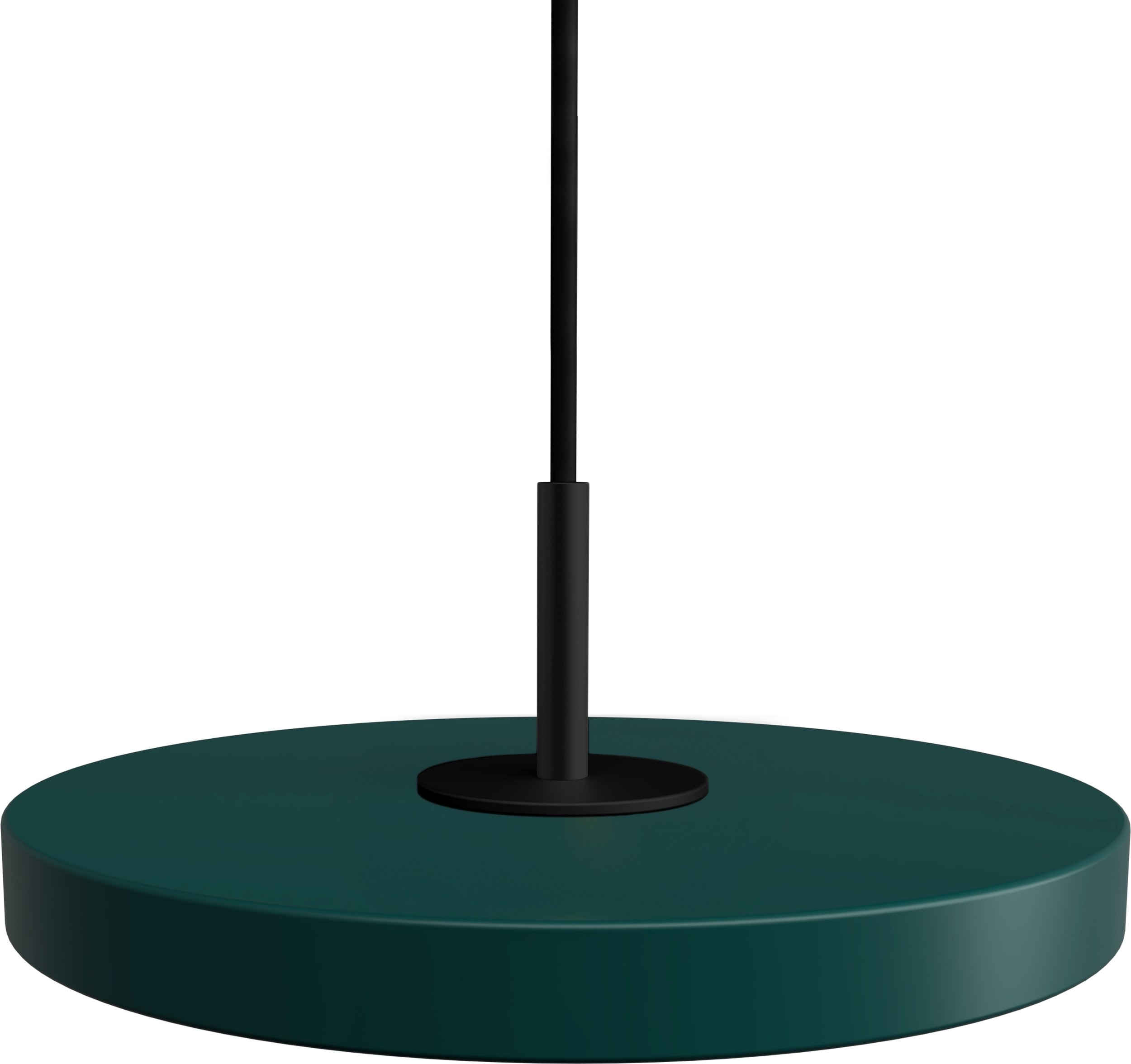 Lampa wisząca Asteria Micro leśna zieleń z czarnym mocowaniem