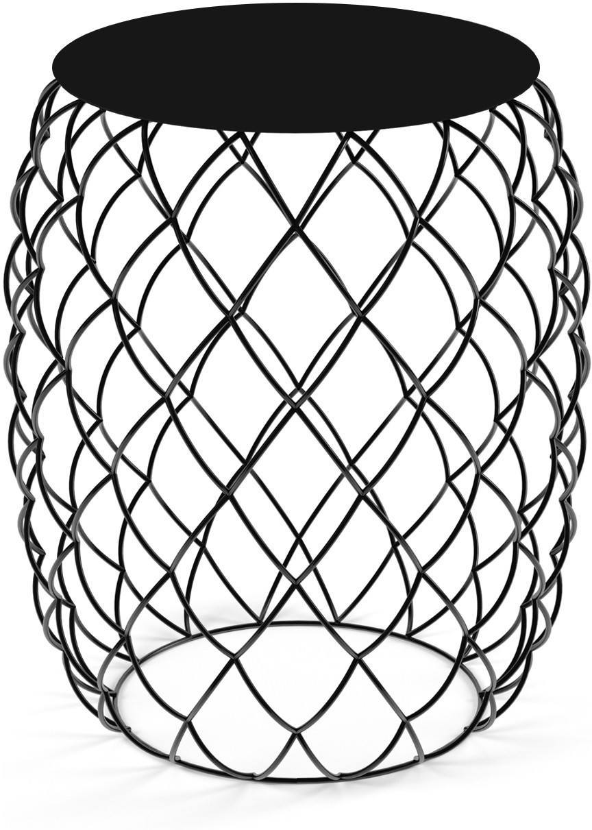 Stolik kawowy Pina czarny z czarnym blatem z HPL