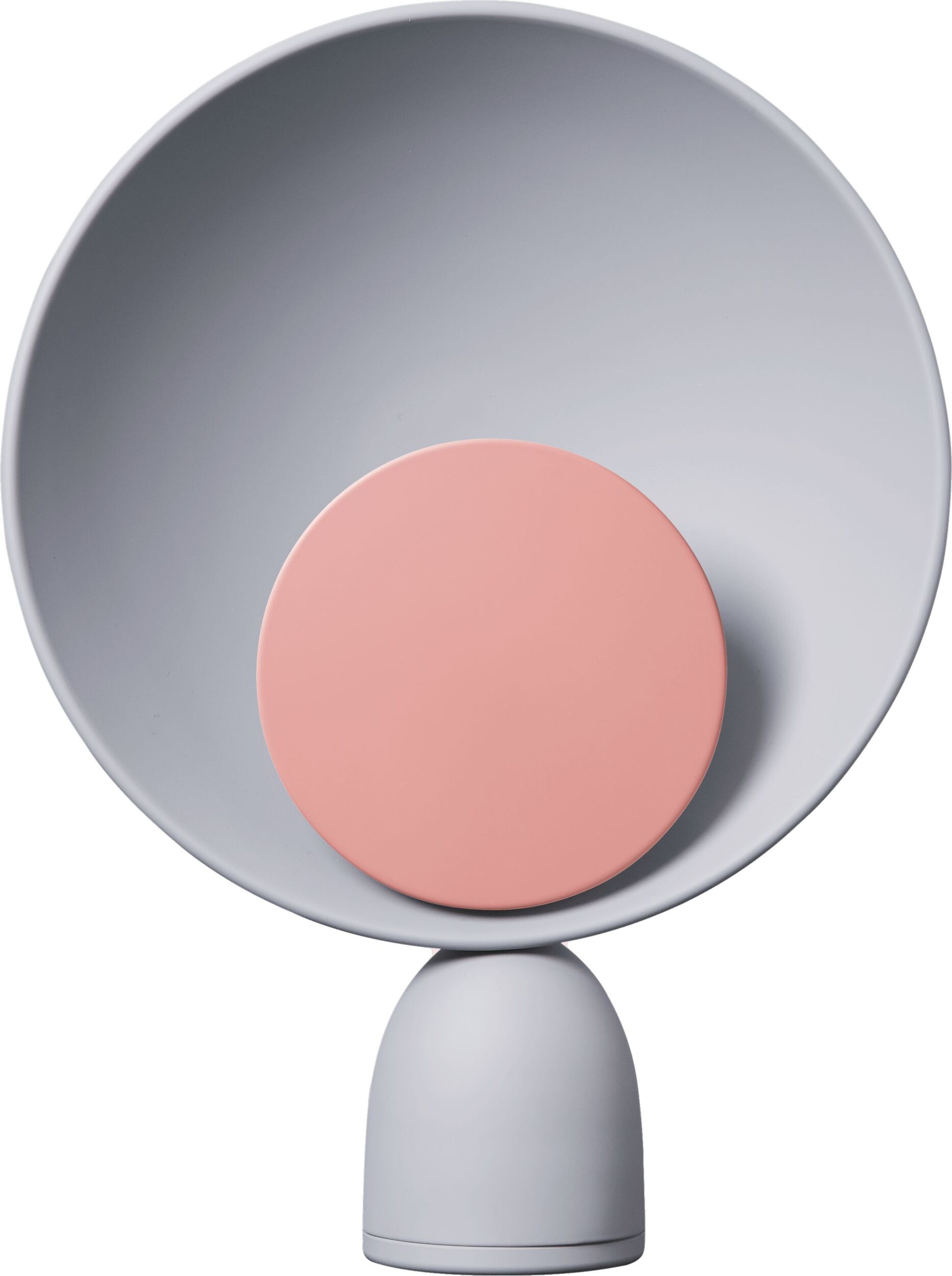 Lampa stołowa Blooper szara z różowym dyskiem