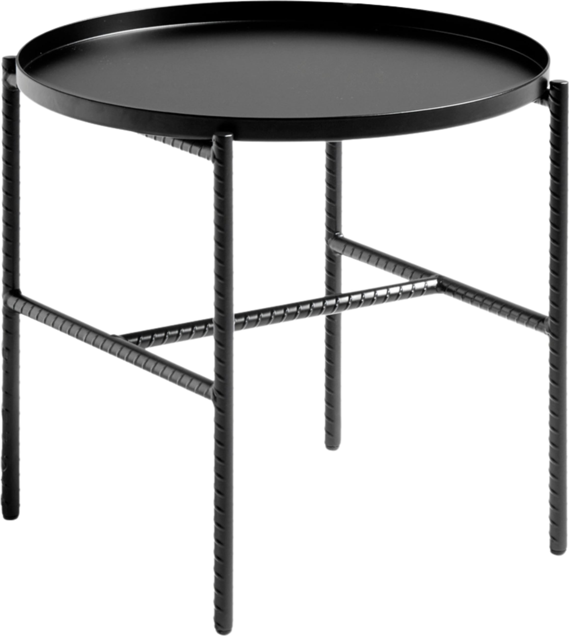 Stolik boczny Rebar okrągły 45 x 40,5 cm czarny