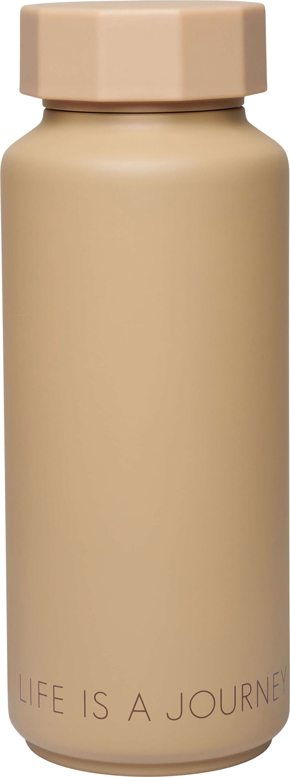 Butelka termiczna Tone-On-Tone Life is a Journey beżowa