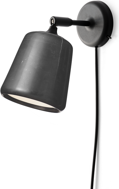 Kinkiet Material czarny marmurowy