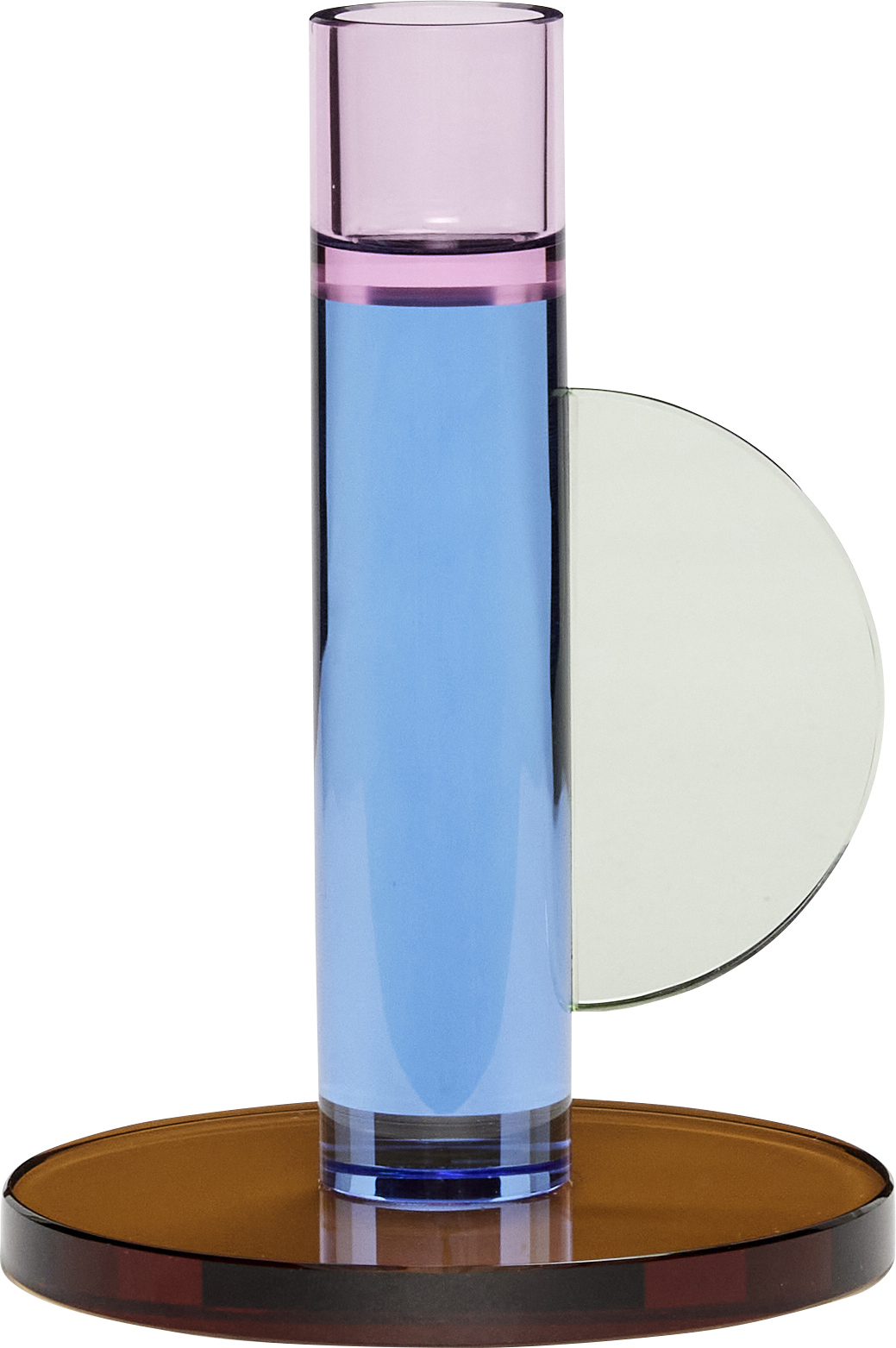 Świecznik na klasyczną świecę Astro 14 cm niebiesko-różowy