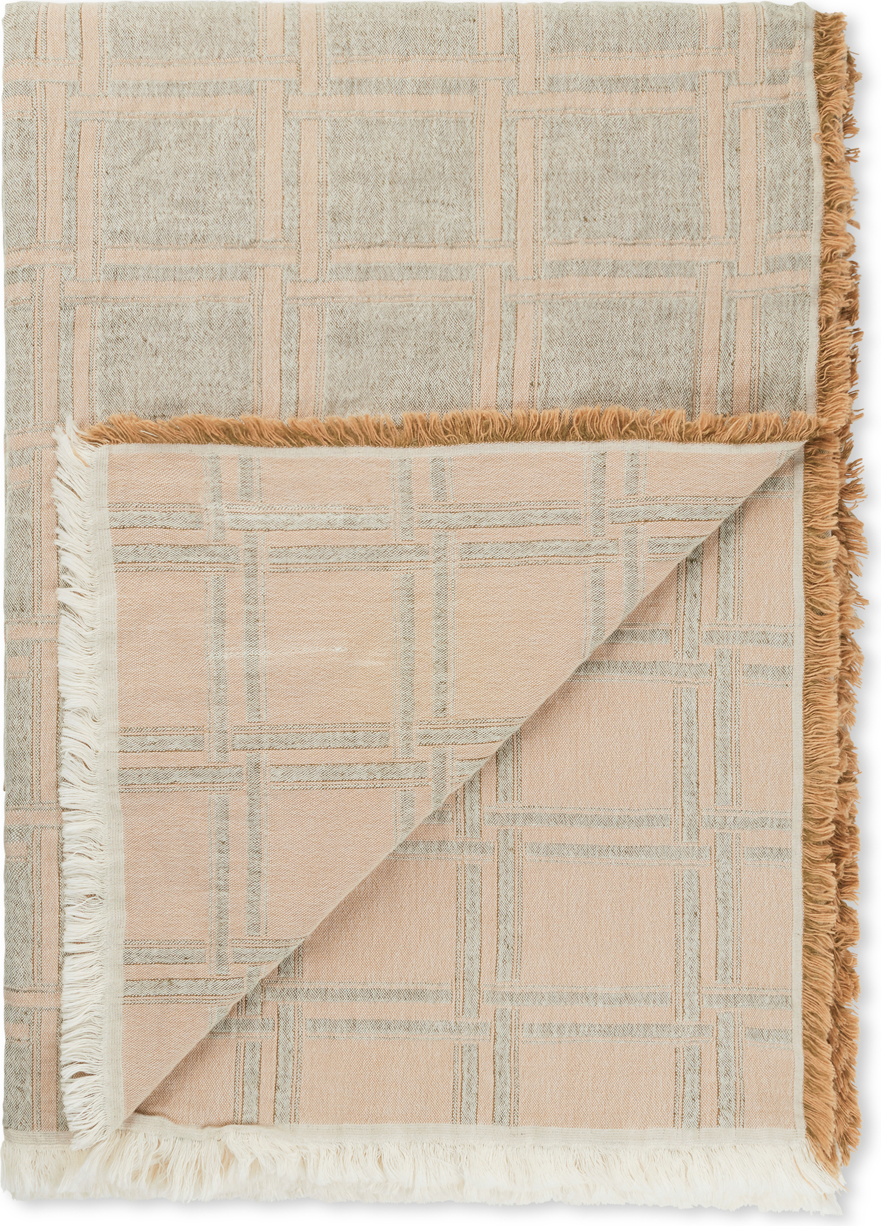 Koc Dahlia 130 x 180 cm zielono-beżowy