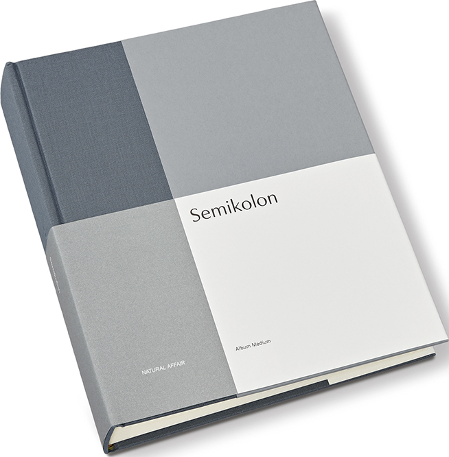 Album na zdjęcia Natural Affair średni niebiesko-szary