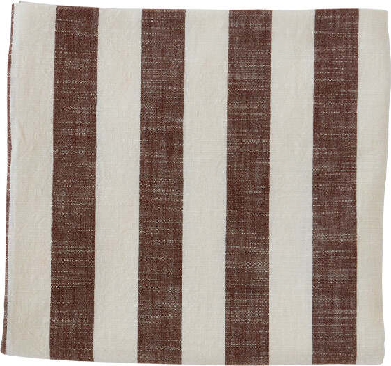 Obrus Striped 140 x 260 cm biało-brązowy
