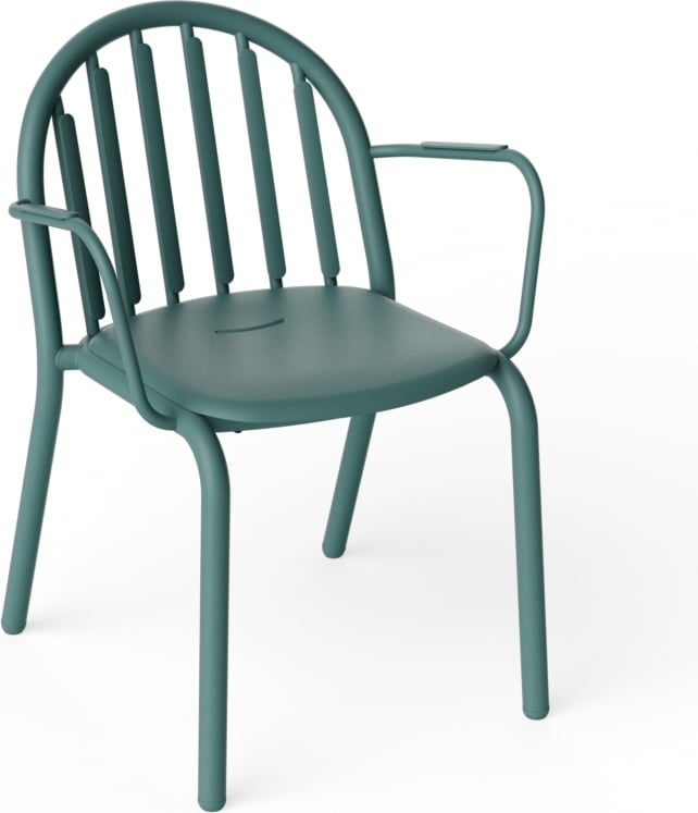 Krzesła ogrodowe Fred's zielone z podłokietnikami 4 szt.