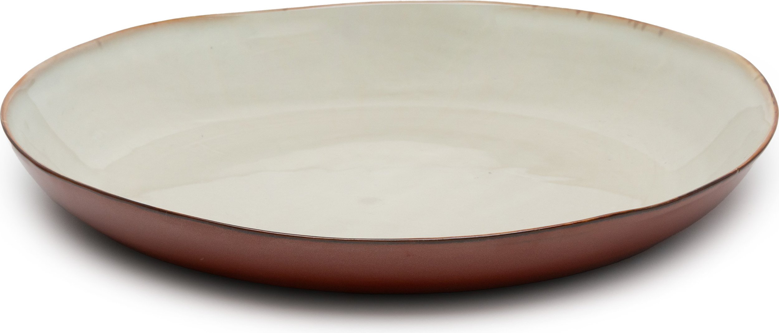 Talerz do serwowania Terres de Rêves 35,5 cm czerwono-beżowy