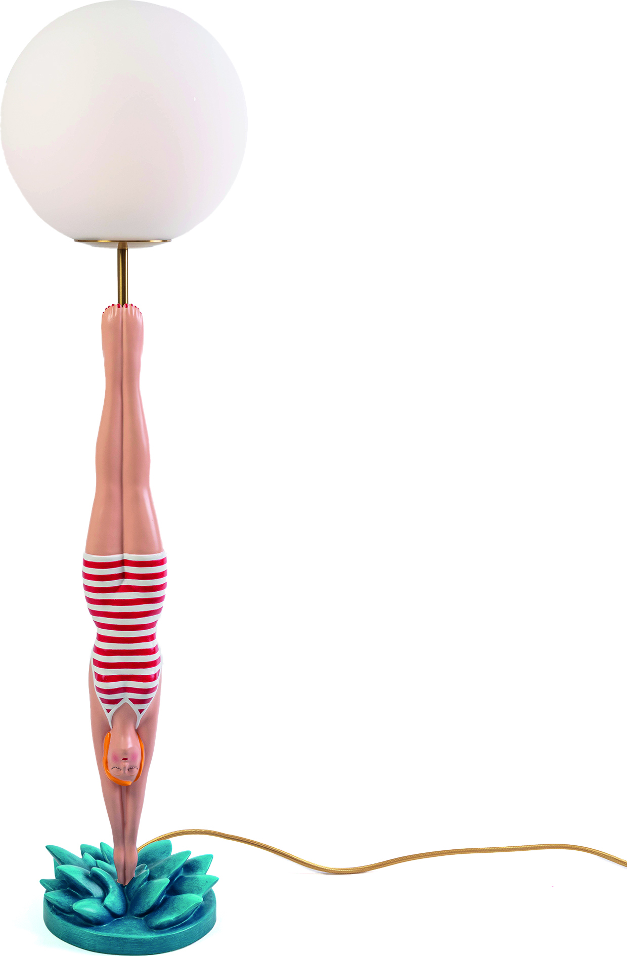 Lampa stołowa Diver czerwona