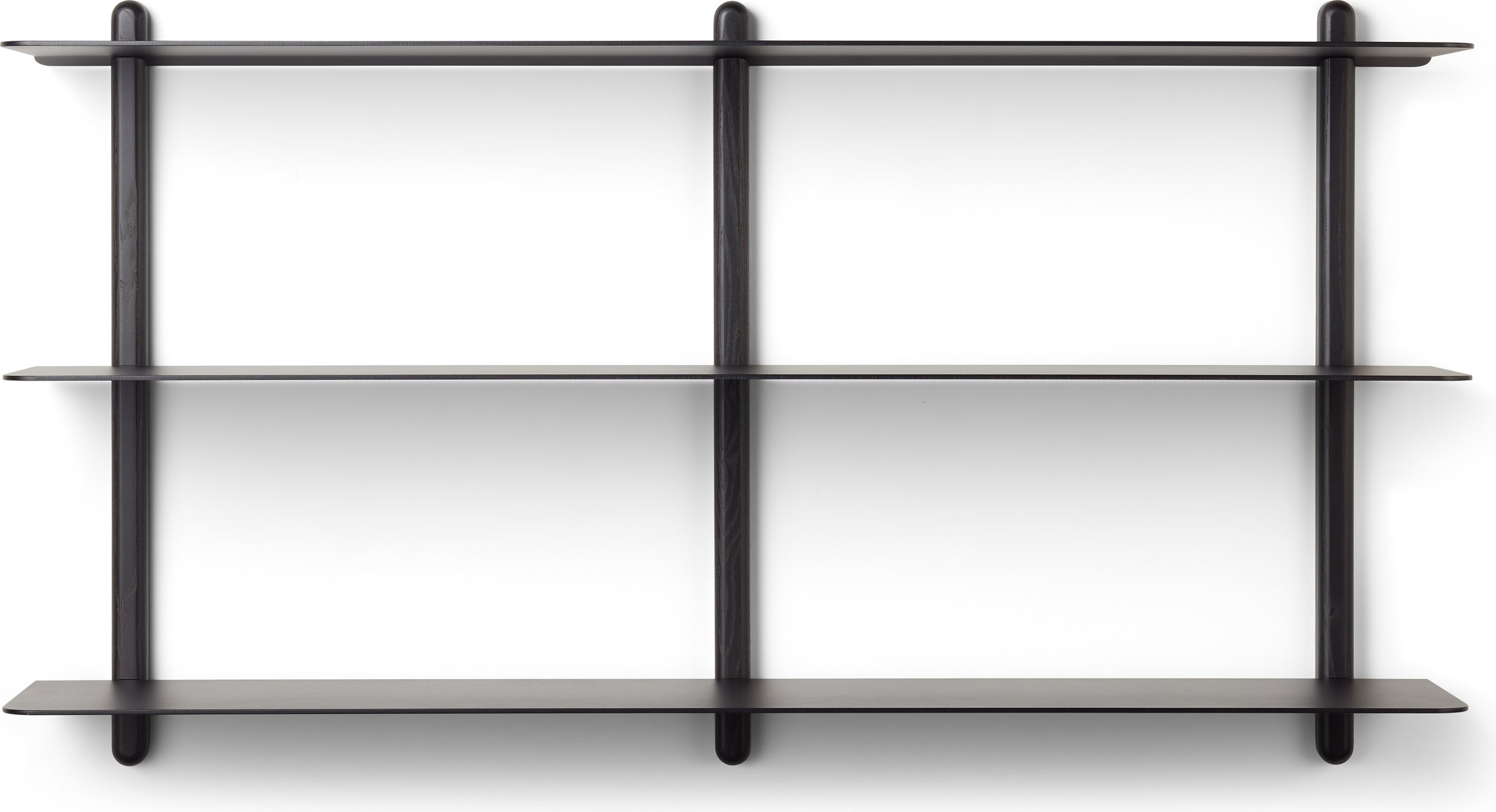 Półka ścienna Nivo Large D 65 cm czarny jesion