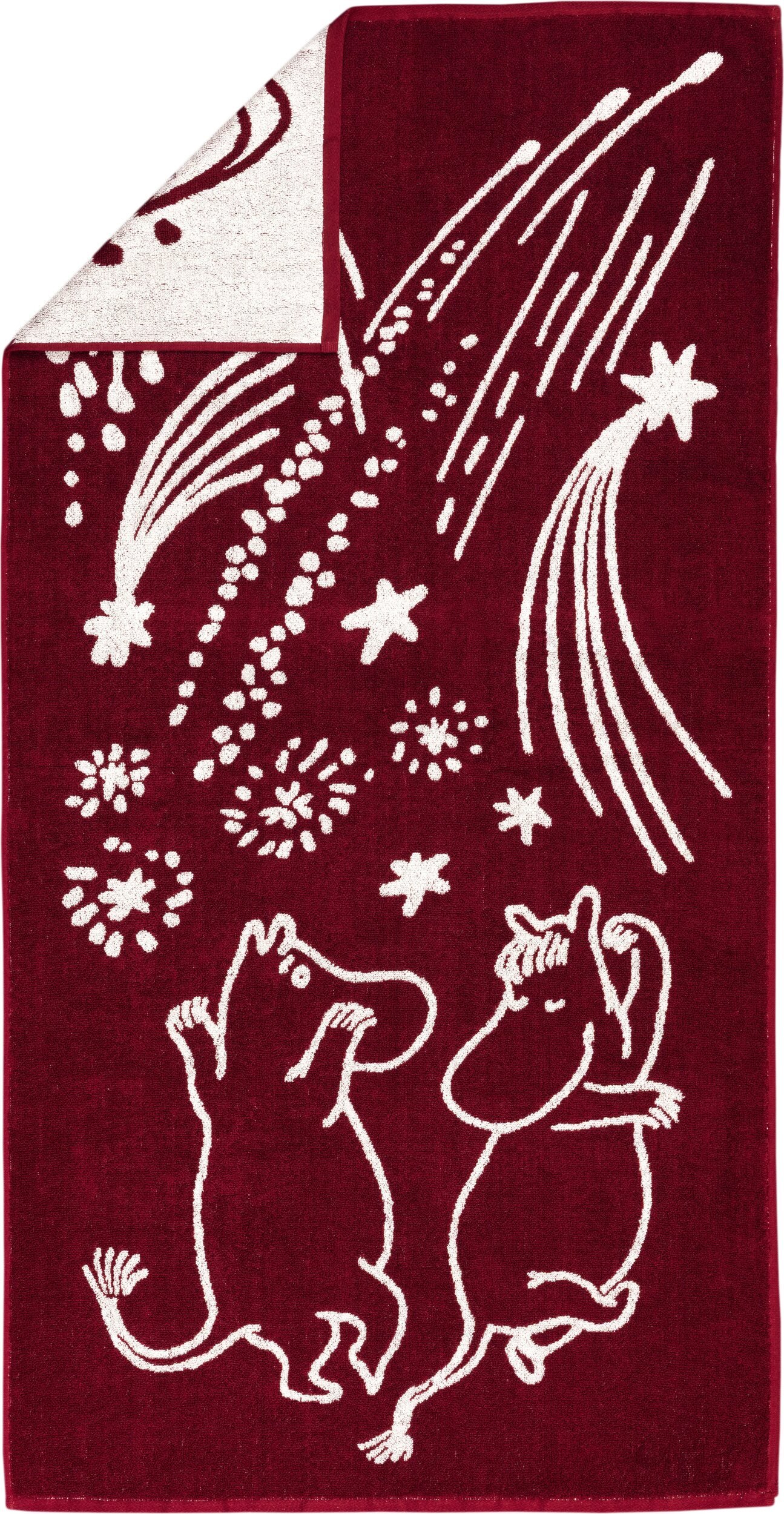 Ręcznik Arabia Finland Muminki Festive Moments 70 x 140 cm niebieski