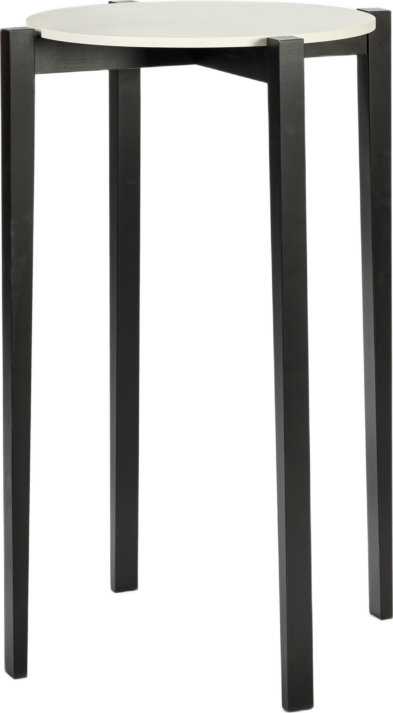 Stolik boczny Elois 71 cm czarno-biały drewno bukowe