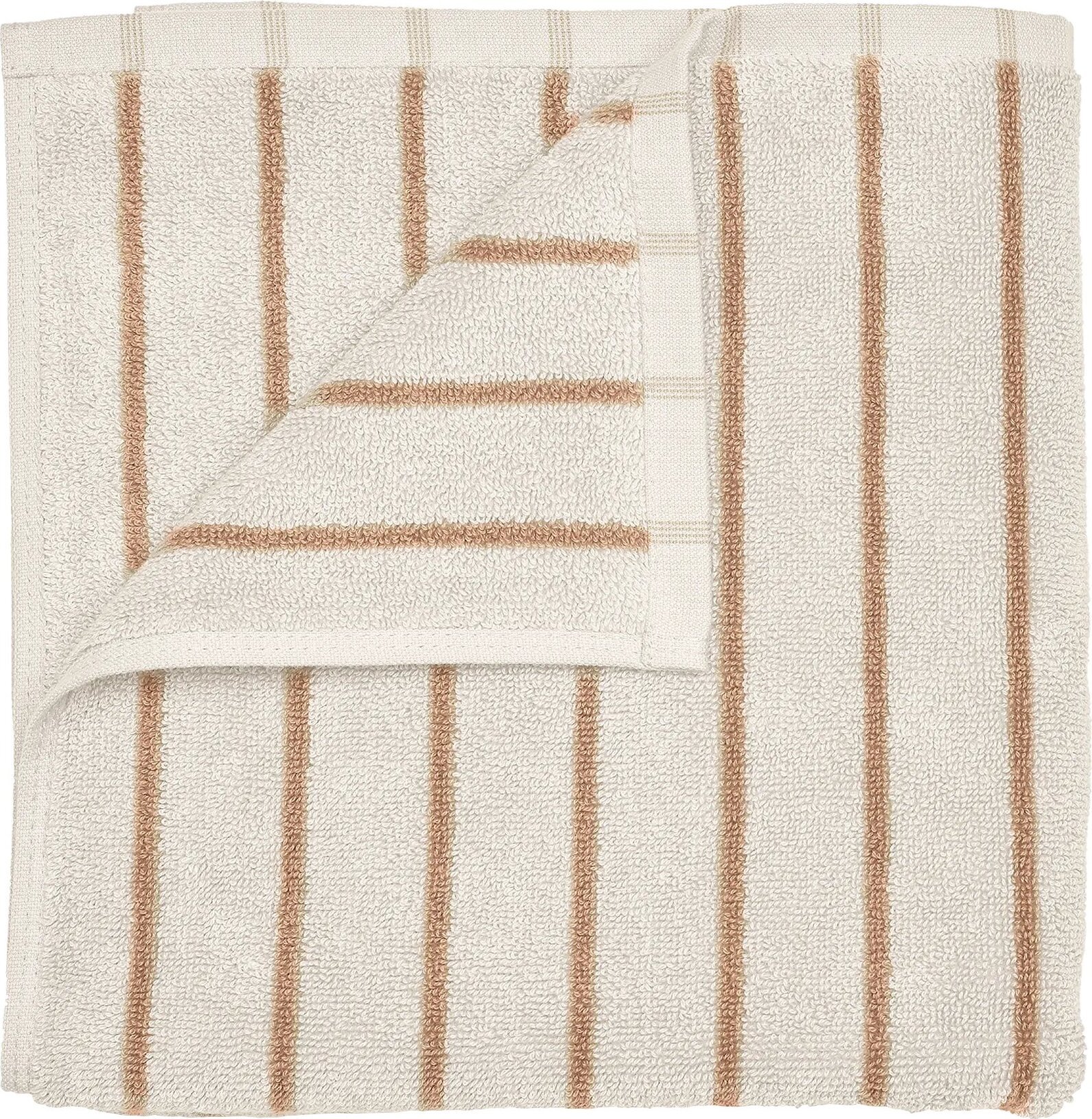 Ręcznik Arto w cienkie paski 70 x 140 cm amber brown