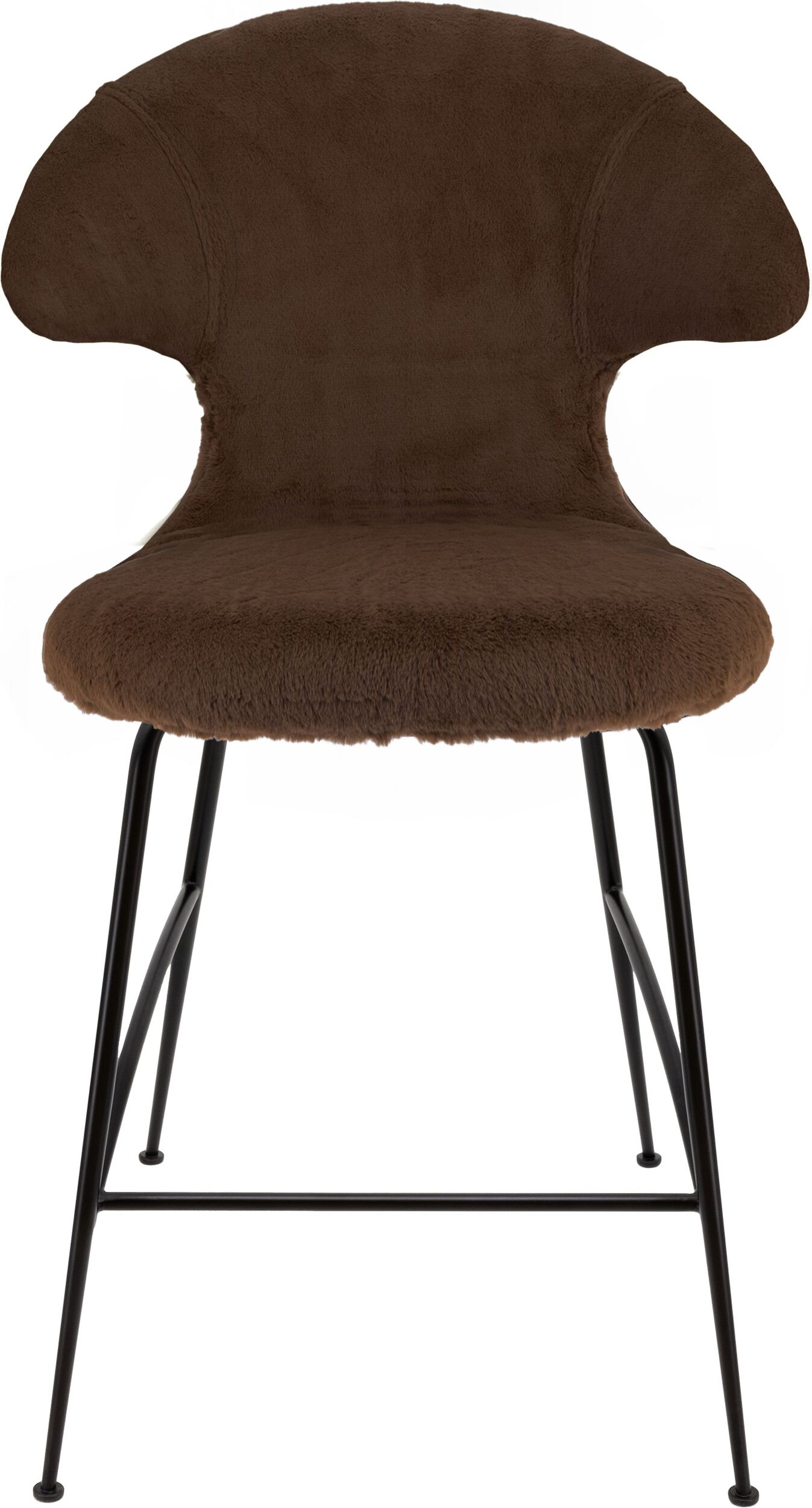 Krzesło Time Flies Teddy 102 cm brązowe na czarnych nogach