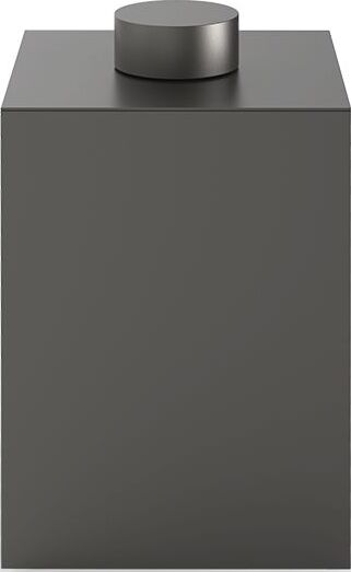 Pojemnik łazienkowy Century 27,5 cm ciemny metal mat z pokrywką