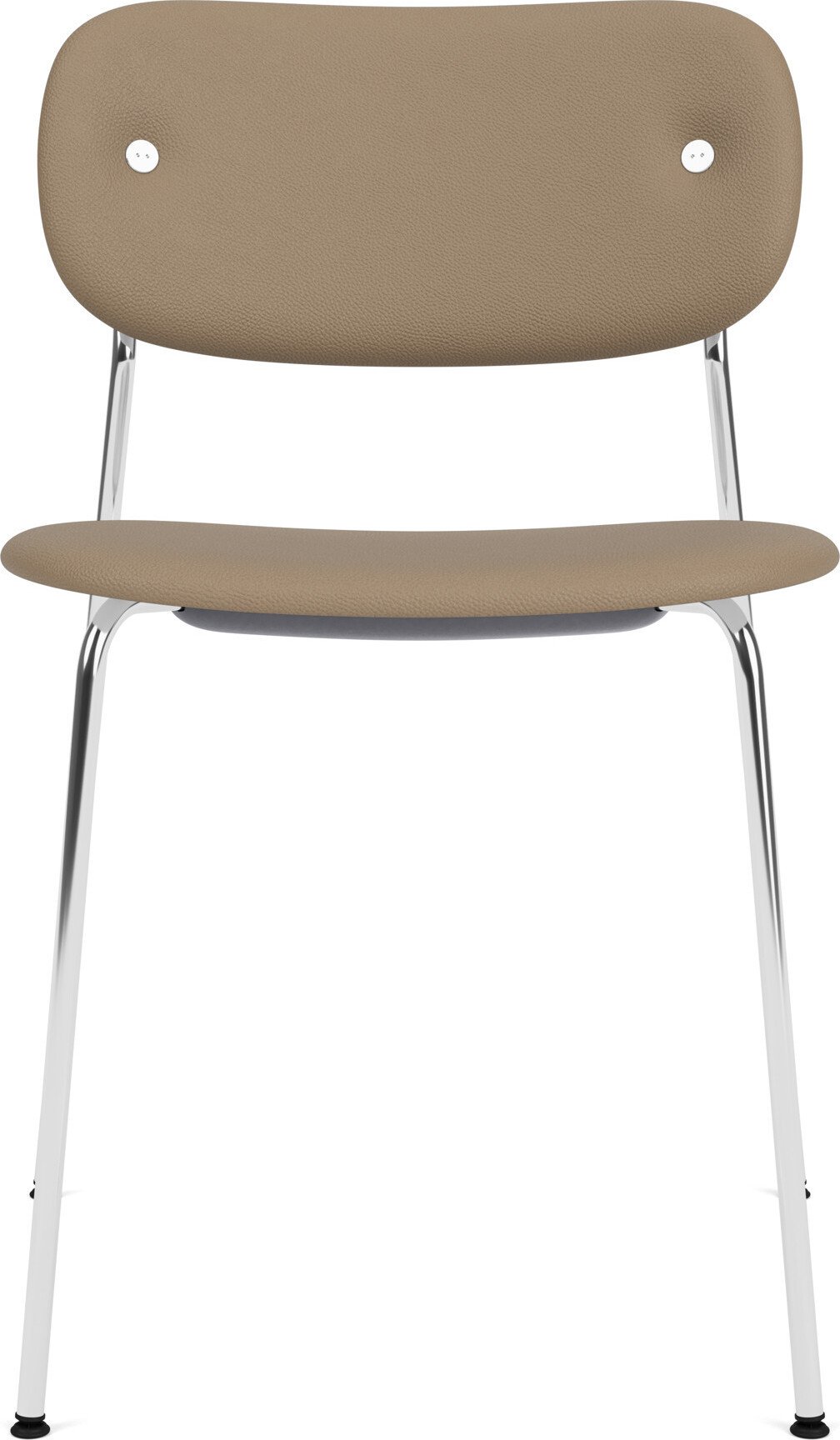 Krzesło Co Sierra jasnobrązowe skórzane na chromowanych nogach