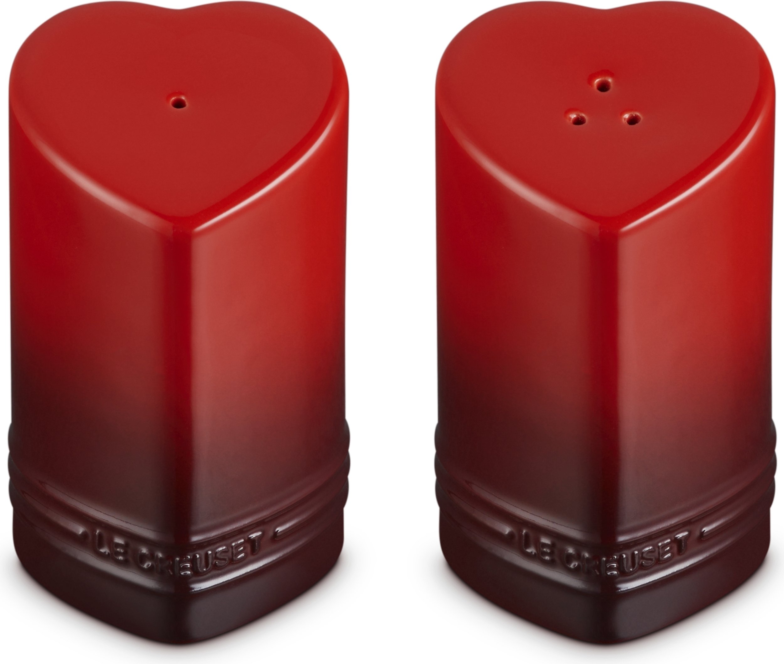 Solniczka i pieprzniczka Heart wiśniowe 2 el.