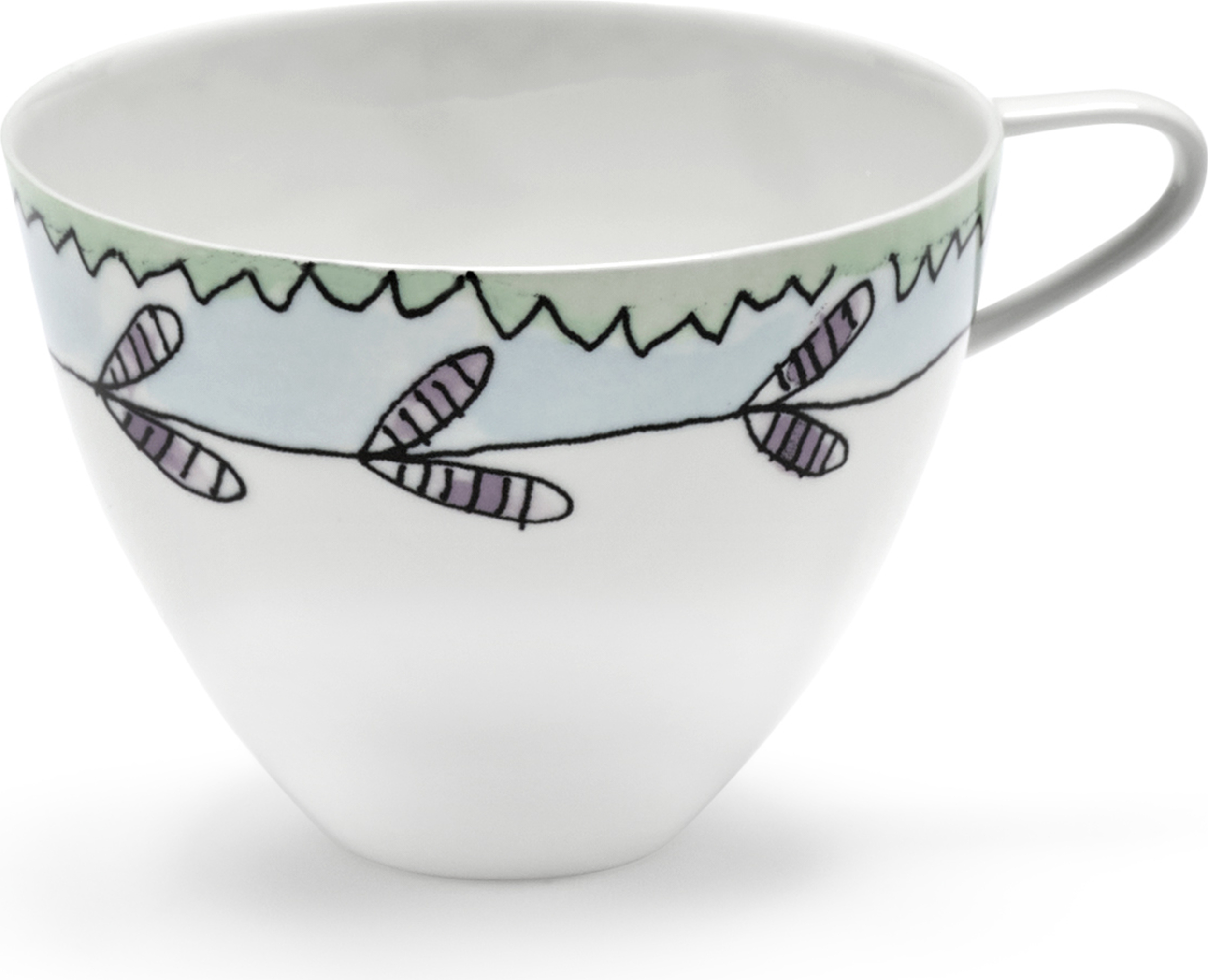 Filiżanka do cappuccino Midnight Flowers Blossom Milk 200 ml