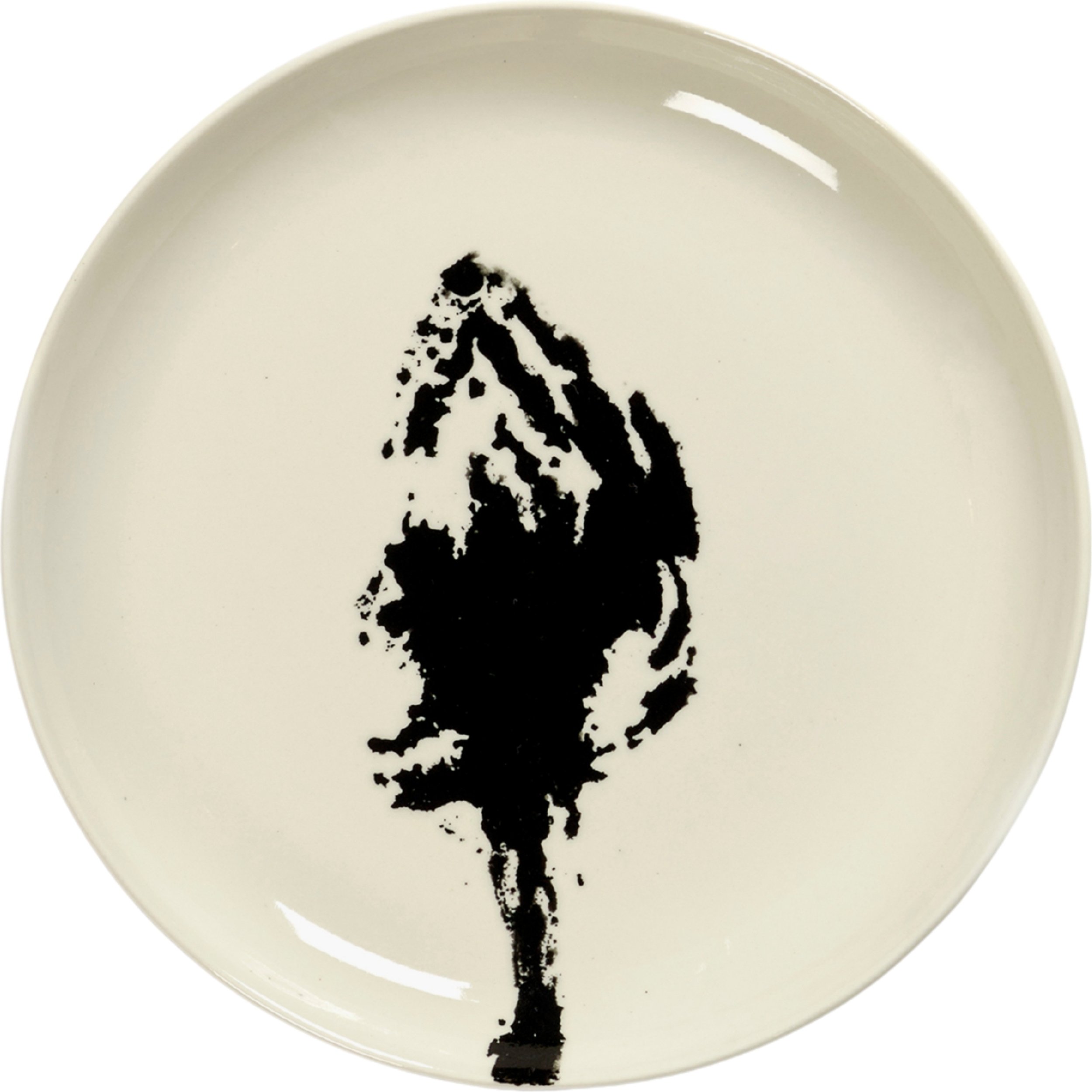 Talerz śniadaniowy Feast Artichoke 19 cm biało-czarny