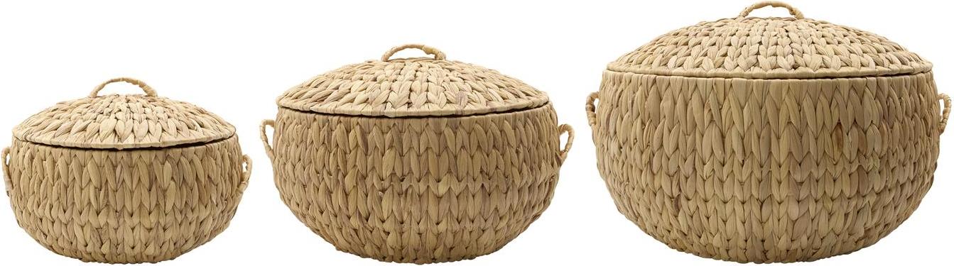 Kosze do przechowywania Rata Natural z przykrywkami 3 szt.