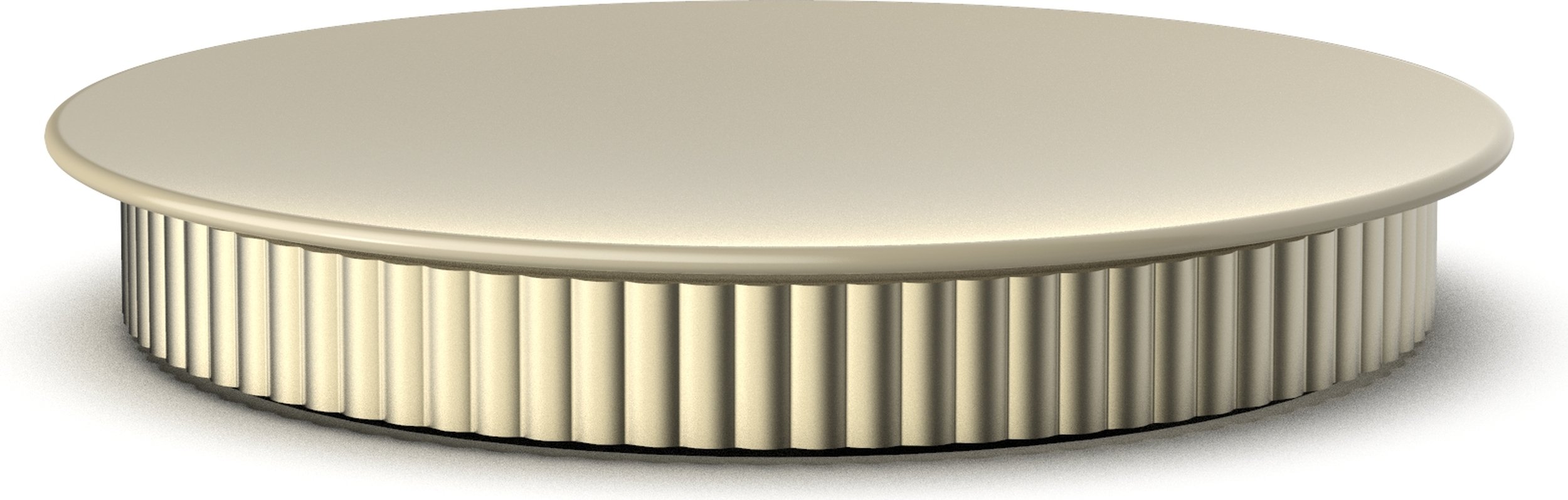 Taca łazienkowa Of Line 18 cm piaskowa ze złotą podstawą