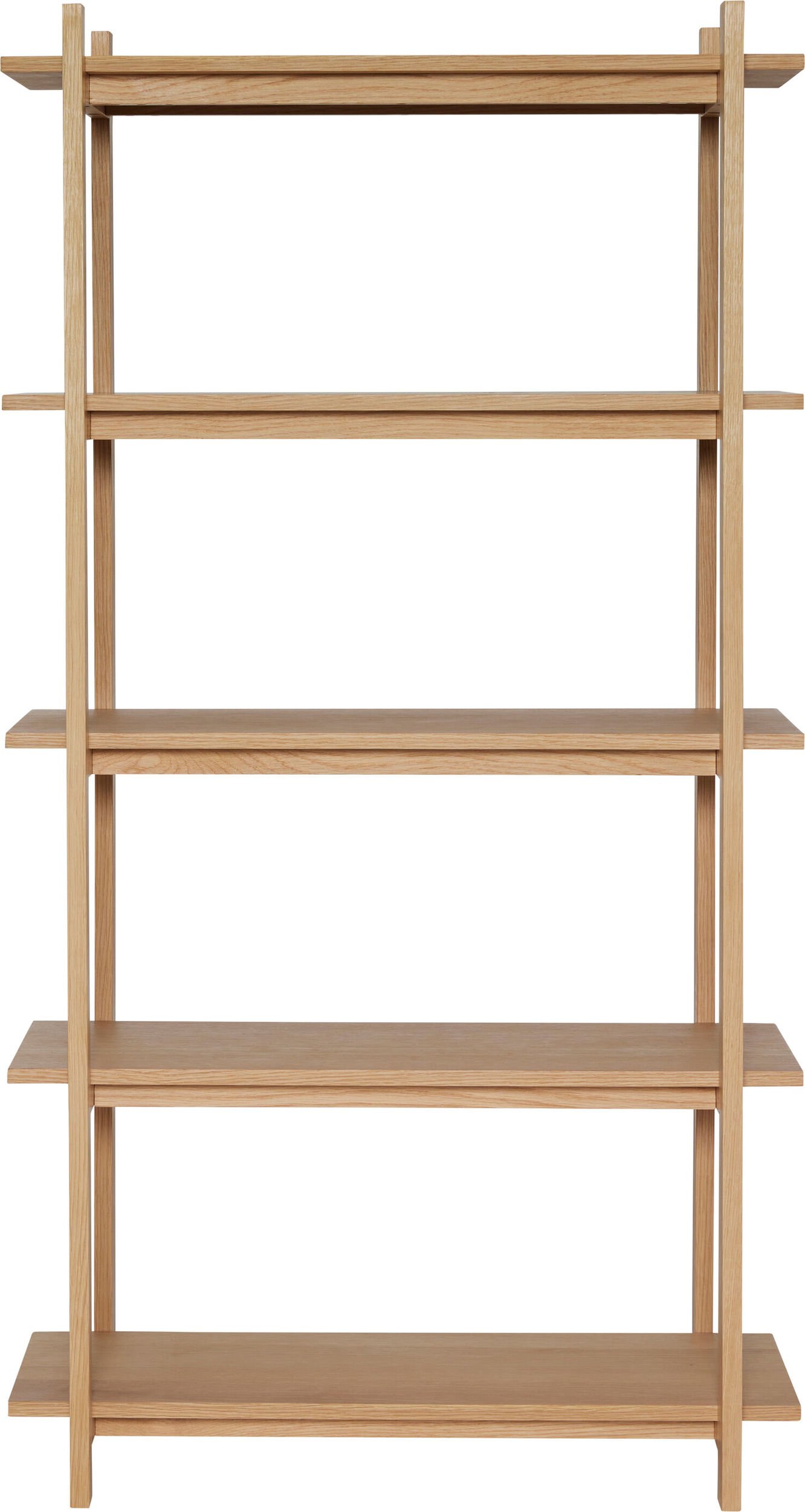 Regał Epoch 150 cm naturalny dąb z 5 półkami