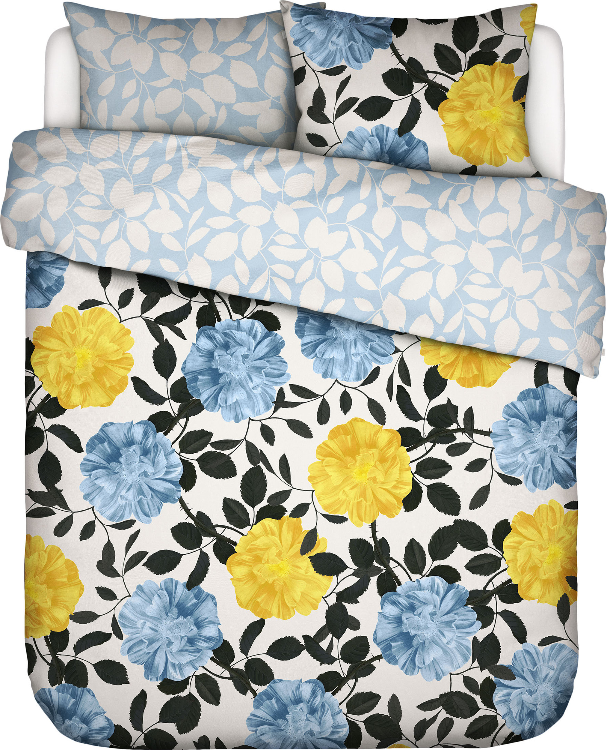 Pościel Bloom with a View 240 x 220 cm biała z 2 poszewkami na poduszki 60 x 70 cm zapięcie flap