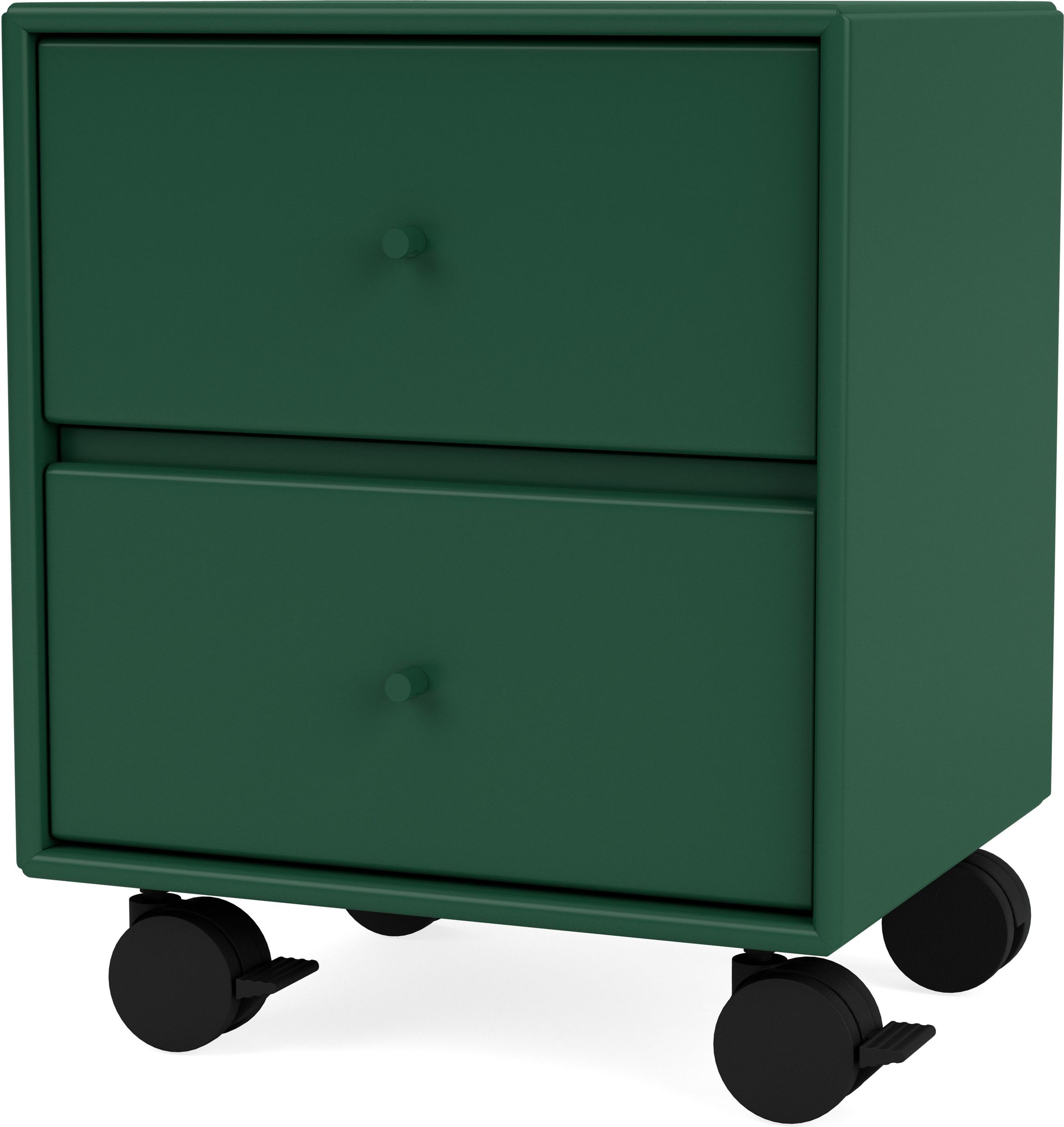 Szafka nocna Drift ciemnozielona na kółkach