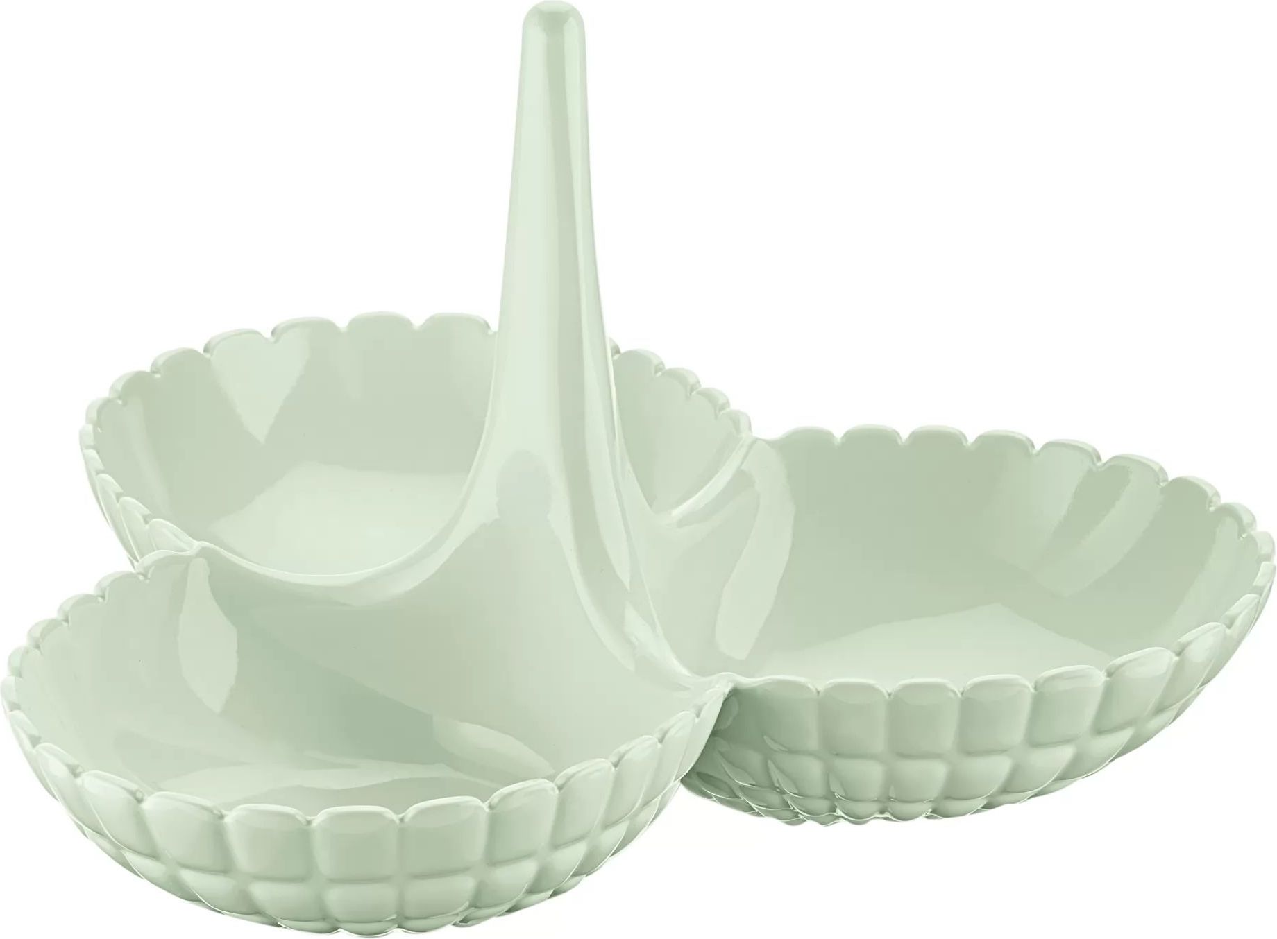 Miseczka na przekąski Tiffany pistacjowa potrójna