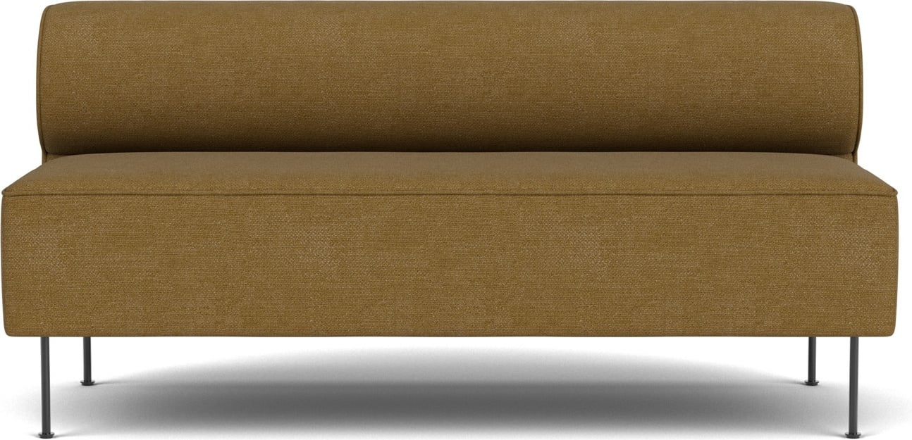 Sofa modułowa Eave Bouclé 165 cm brązowa na czarnych stalowych nogach