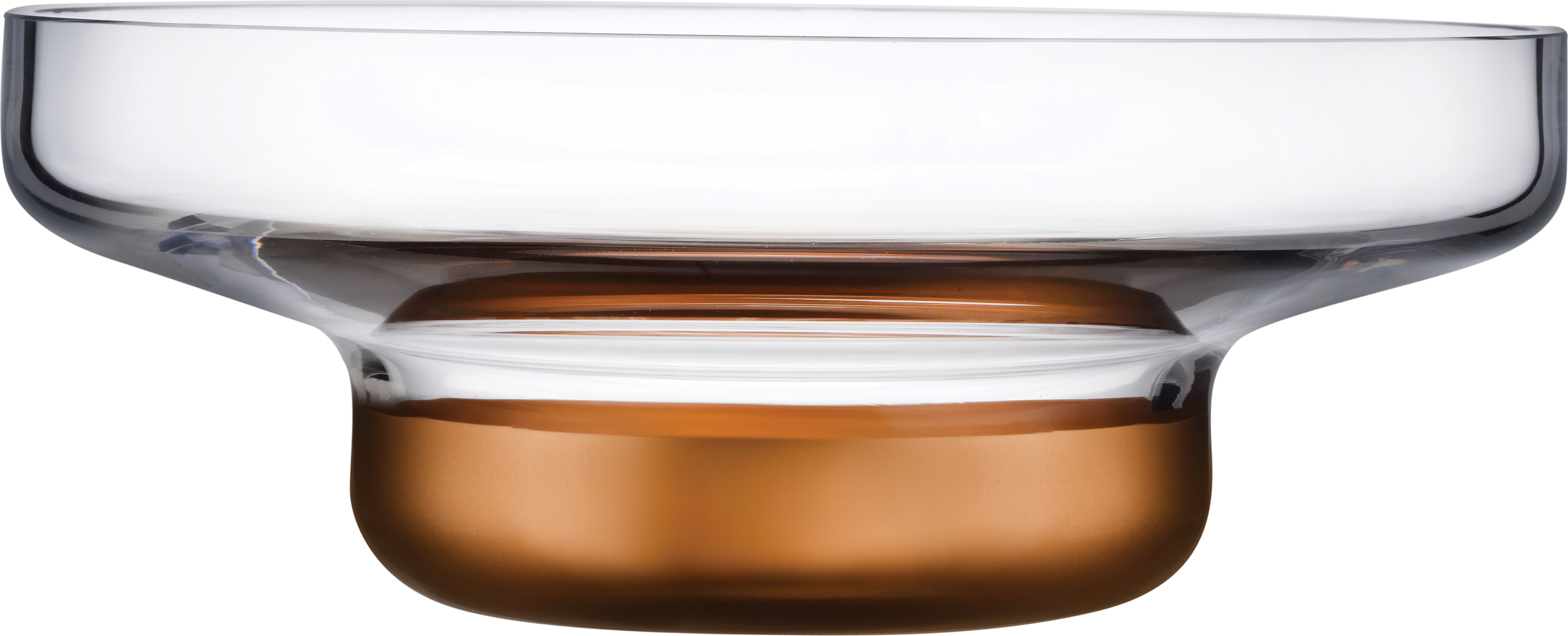 Misa Contour 36 cm transparentna z miedzianą podstawą