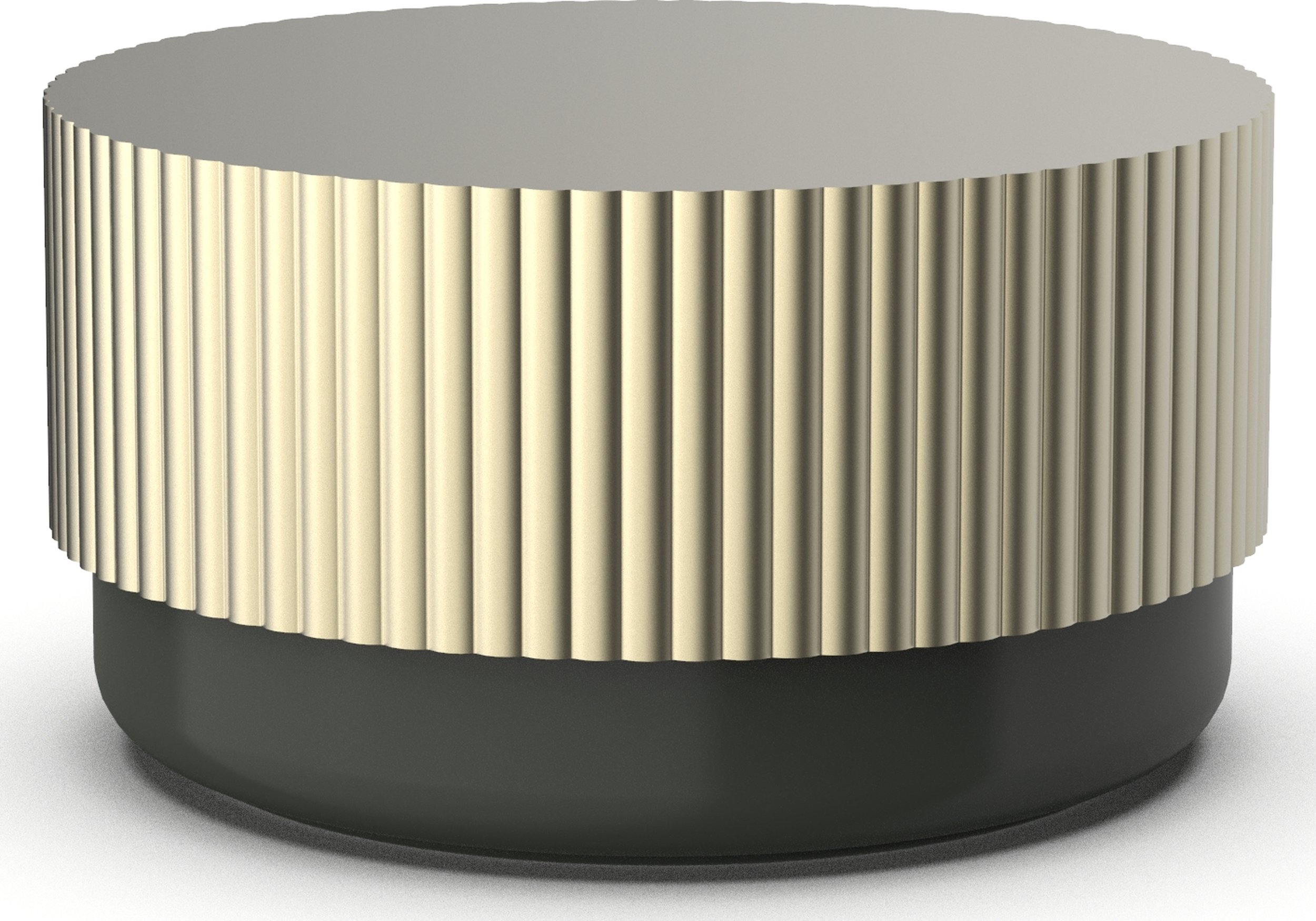 Pojemnik łazienkowy Of Line 16,5 cm czarny ze złotą pokrywką