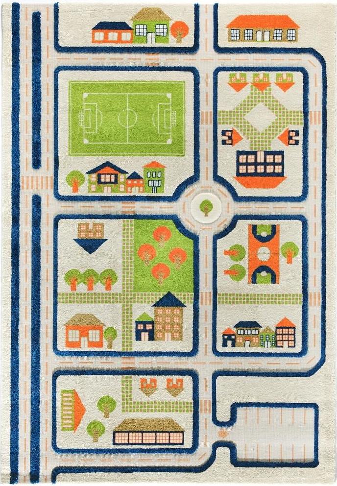 Dywan IVI miasto zabaw 160 x 230 cm niebieski