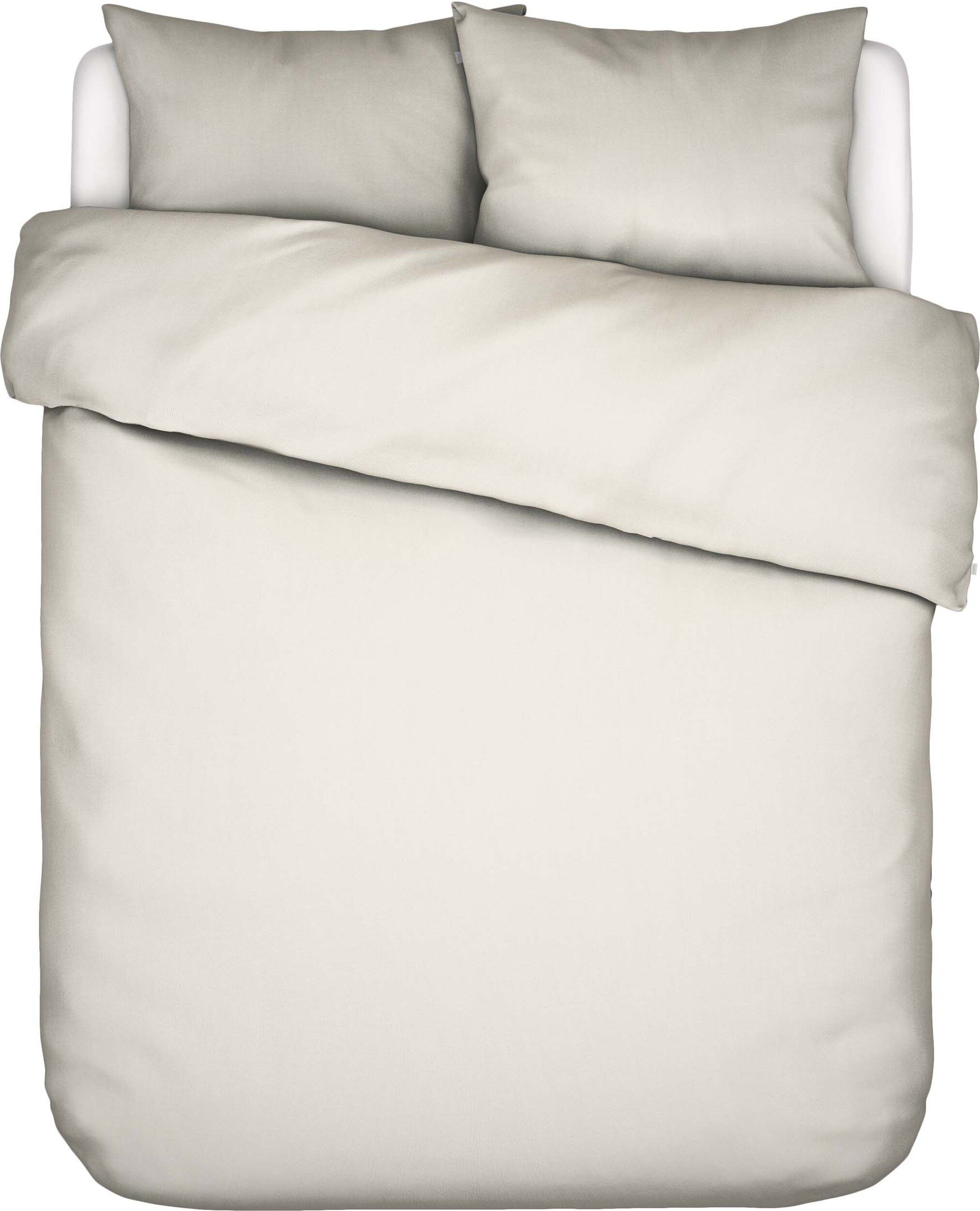 Pościel Zeva 200 x 220 cm beżowa z 2 poszewkami na poduszki 60 x 70 cm zapięcie flap