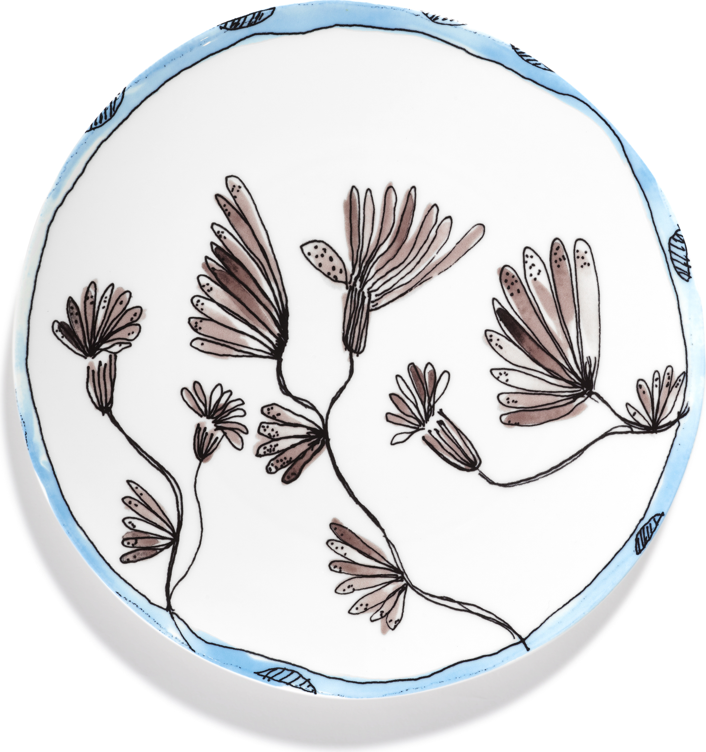 Talerz do serwowania Midnight Flowers Camelia Aubergine 31 cm