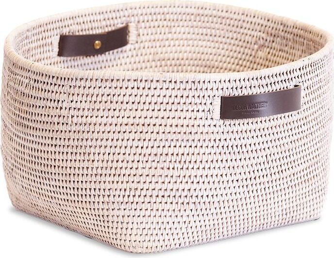 Kosz do przechowywania Basket okrągły jasnobeżowy ratanowy