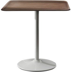 Stół Pipe kwadratowy noga biała blat jasny