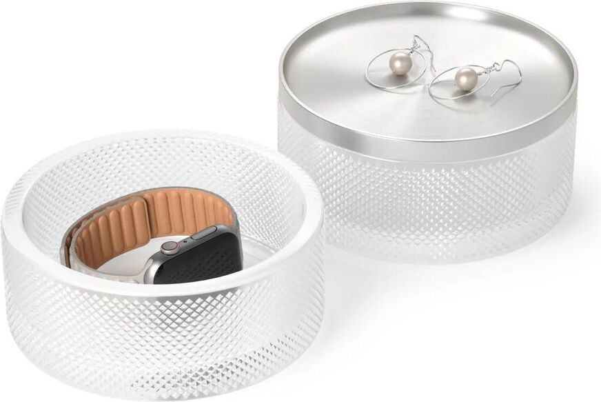 Pojemnik na biżuterię Tesora Glass chrom