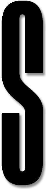 Litera Design Letters S 8 cm czarna akrylowa