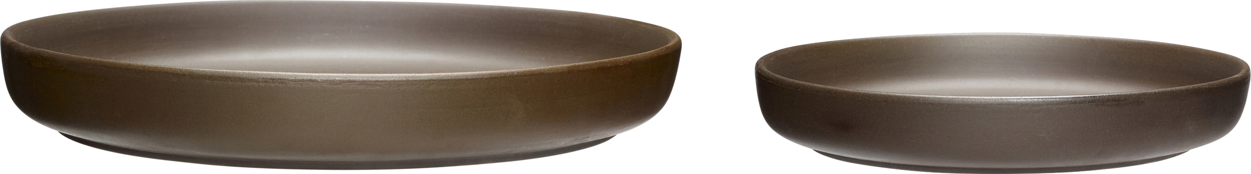Misa Hübsch płaska brązowa 2 szt.