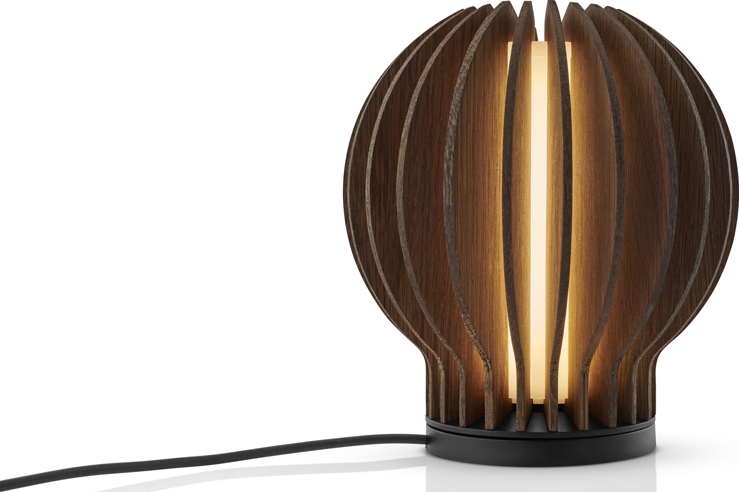 Lampa stołowa Radiant Round LED ciemny dąb