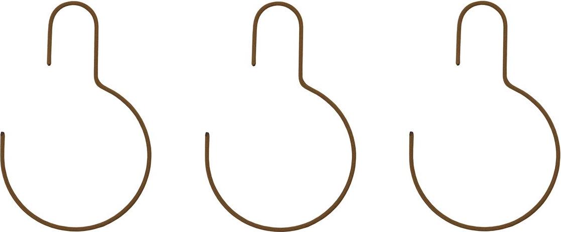 Wieszaki Wire okrągłe brązowe 3 szt.