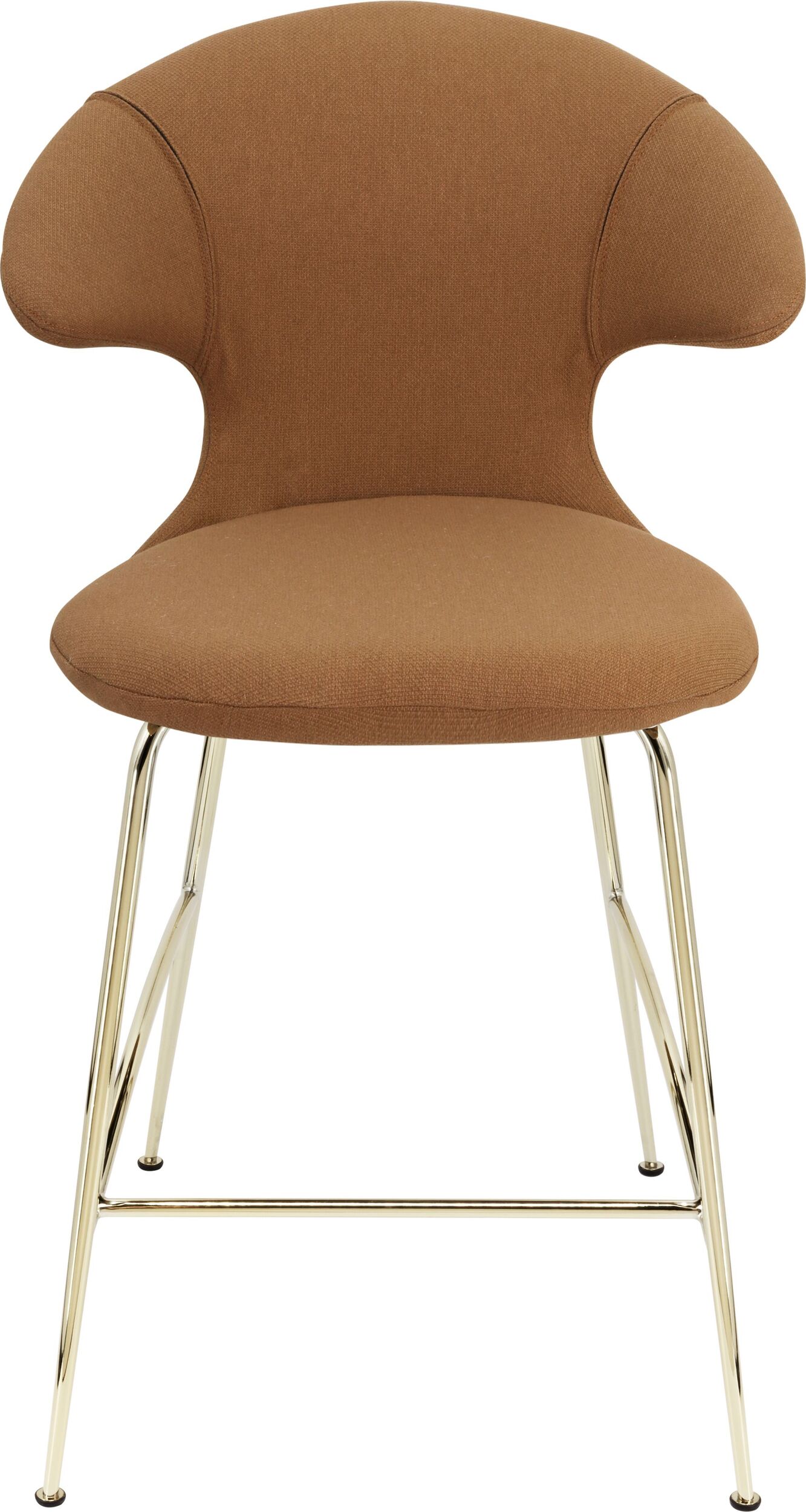Krzesło Time Flies 102 cm karmelowe na mosiężnych nogach