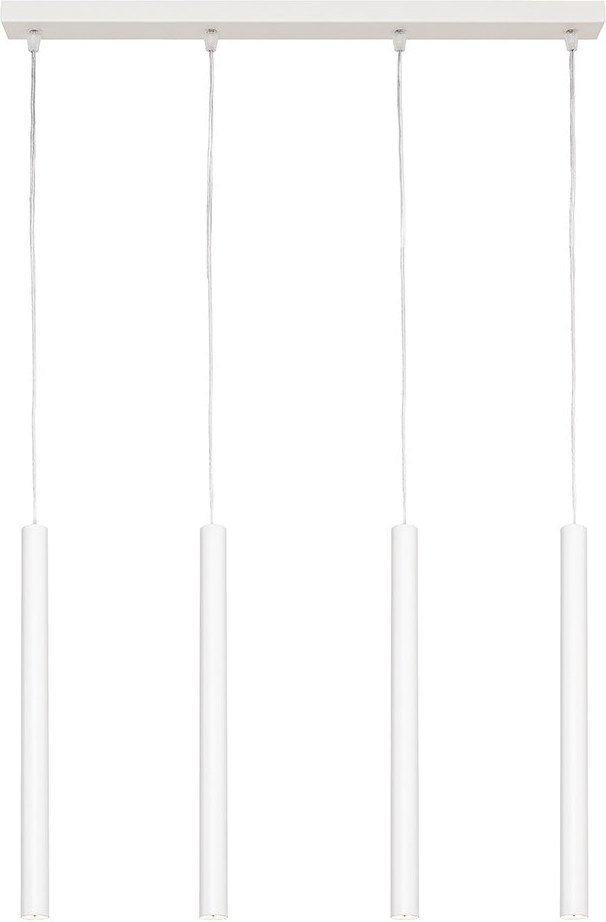 Lampa wisząca Roll poczwórna biała