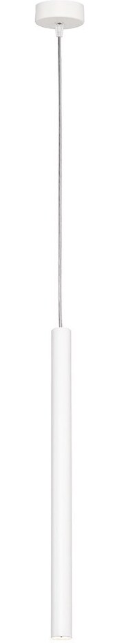 Lampa wisząca Roll biała z łączeniem srebrnym