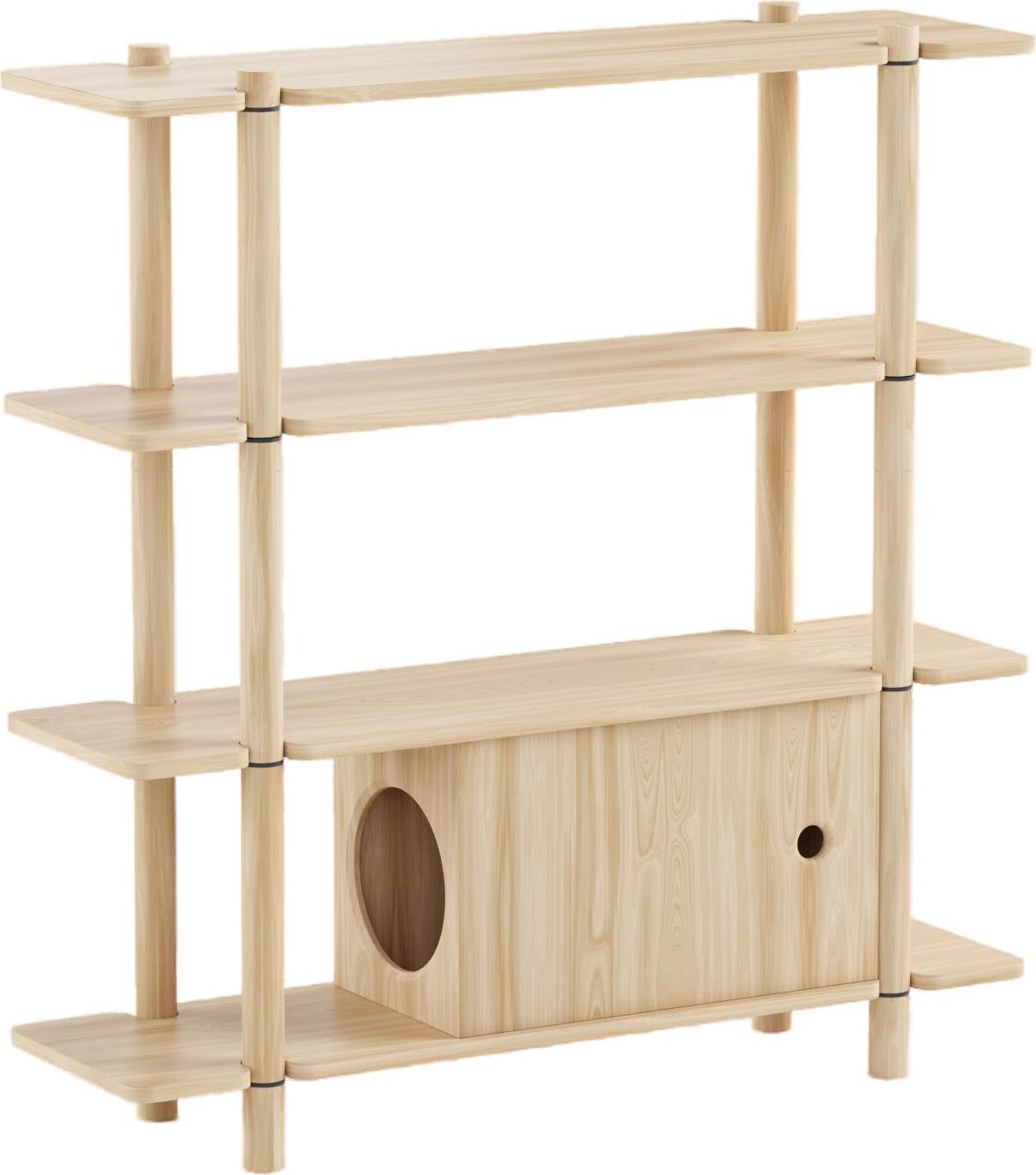 Regał Noe 4 z domkiem dla kota