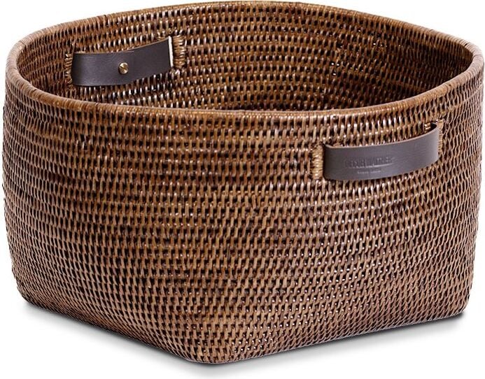 Kosz do przechowywania Basket okrągły brązowy ratanowy