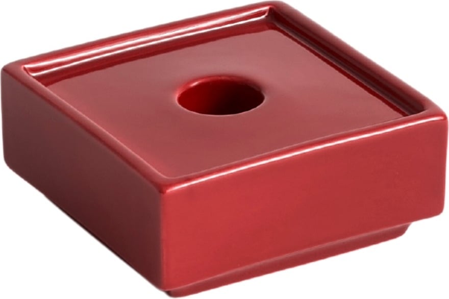 Świecznik na klasyczną świecę Mattone S czerwony